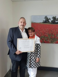 Monsieur et Madame Denoual à la remise du diplôme de la médaille d'argent CGA 2016