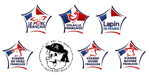 Logos viandes de France et de Bretagne