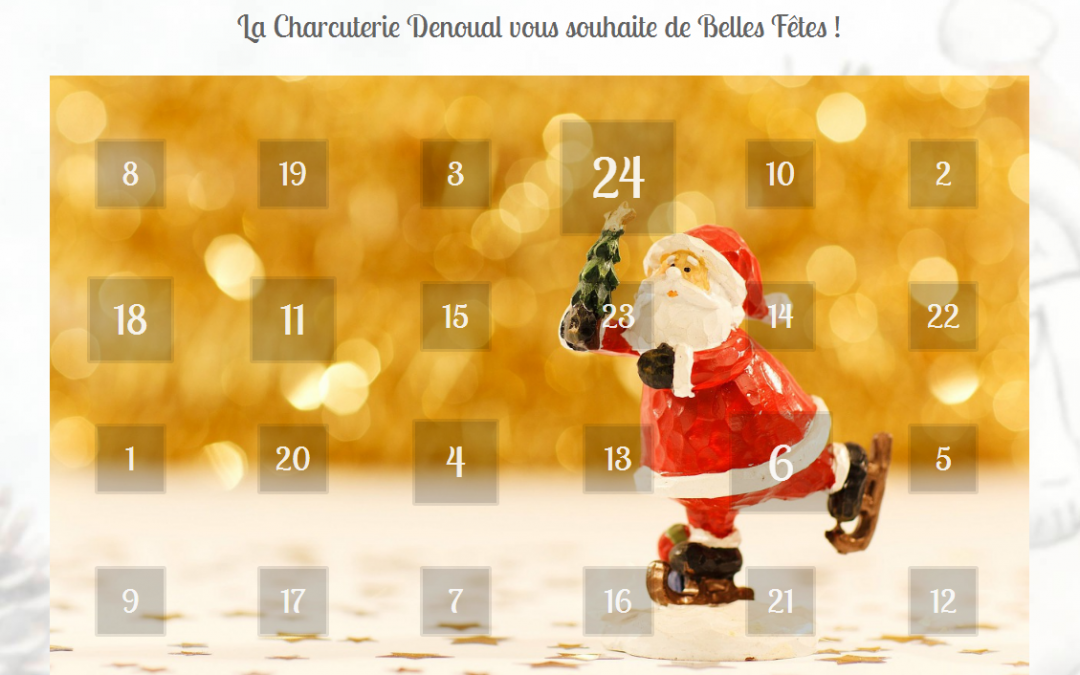 Calendrier De L'avent En Attendant Noël. Collection De Petites