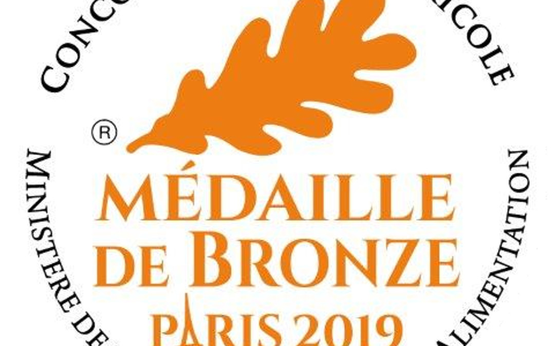 Médaille de Bronze obtenue au Concours Général Agricole 2019